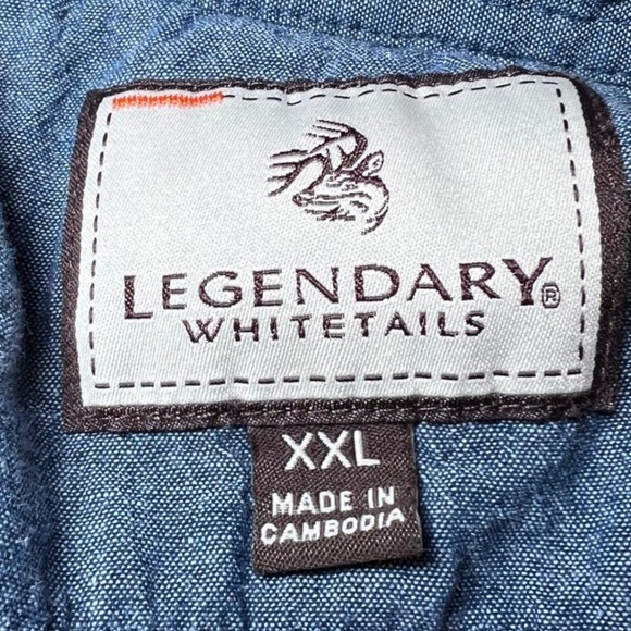 Legendary Whitetails Flannel Shirt Mens XXL Red Green Plaid Work Outdoors Hiking - Picture 4 of 12